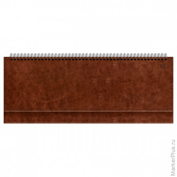 Планинг недатированный, 56л., 330*130мм, BG, кожзам "Nebraska. Brown", коричневый