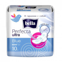 Прокладки женские гигиенические суперт bella Perfecta Ultra Blue, 10шт/уп., комплект 10 шт