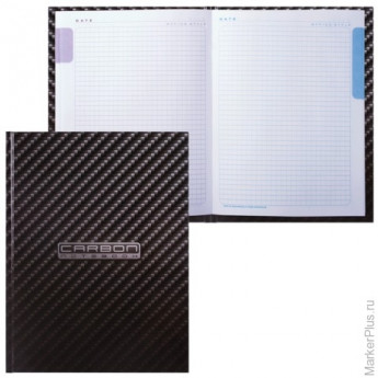Блокнот 7БЦ, А5, 80 л., обложка ламинированная, 5-цветный блок, HATBER, "Carbon Style", 80ББ5В1 14359, B211151