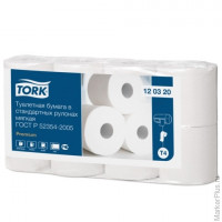 Бумага туалетная TORK (Система Т4), 2-слойная, спайка 8 шт. х 23 м, Premium, 120320, комплект 8 шт