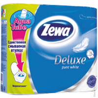 Бумага туалетная Zewa 'Deluxe' 3-х слойн., 4шт., тиснение, белая, комплект 4 шт