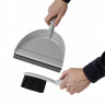 Комплект для уборки OfficeClean щетка-сметка и совок, с резиновой кромкой, ширина 24 см, пластик, серый Комплект для уборки OfficeClean щетка-сметка и совок, с резиновой кромкой, ширина 24 см, пластик, серый