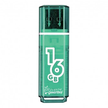 Накопитель Smartbuy Glossy, 16Gb, USB 2.0, зел, SB16GBGS-G