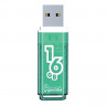 Накопитель Smartbuy Glossy, 16Gb, USB 2.0, зел, SB16GBGS-G