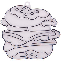 Трафарет-раскраска витражный малый "Гамбургер", 10 шт/в уп