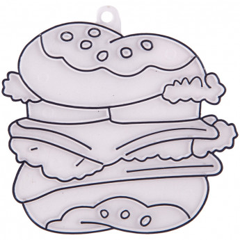 Трафарет-раскраска витражный малый 'Гамбургер', 10 шт/в уп