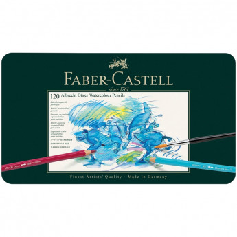Карандаши акварельные художественные Faber-Castell "Albrecht Durer", 120цв, метал. коробка