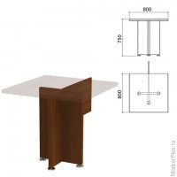 Каркас стола приставного "Приоритет" (ш800*г800*в750 мм), ноче милано, К-916, ш/к88983