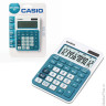 Калькулятор CASIO настольный MS-20NC-BU-S, 12 разрядов, двойное питание, 150х105 мм, блистер, белый/