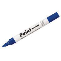 Маркер-краска Centropen 'Paint Marker 9100', синяя, клиновидный, 5 мм, лаковый, блистер