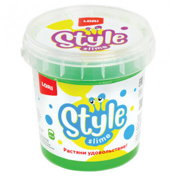 Слайм Style Slime классический "Зеленый с ароматом яблока", 150 мл., LORI, Сл-003