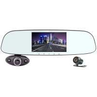 Автомобильный видеорегистратор Rekam F370, 3 камеры, зеркало