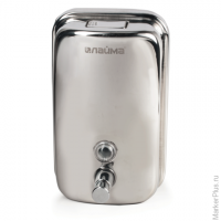 Дозатор для жидкого мыла LAIMA PROFESSIONAL BASIC, 1 л, нержавеющая сталь, зеркальный, 601796