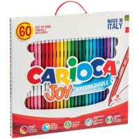 Фломастеры Carioca 'Joy', 60цв., смываемые, картон, пластиковая ручка