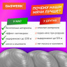 Мяч гимнастический (фитбол) 65 см с эффектом "антивзрыв", с ручным насосом, серебристый, DASWERK, 680014 Мяч гимнастический (фитбол) 65 см с эффектом "антивзрыв", с ручным насосом, серебристый, DASWERK, 680014