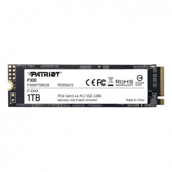 SSD накопитель Patriot P300 1ТБ M.2 2280 PCI-E x4 (P300P1TBM28)