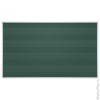 Доска для мела магнитная, 85x100 см, зеленая, под ноты, алюминиевая рамка, EDUCATION "2х3",