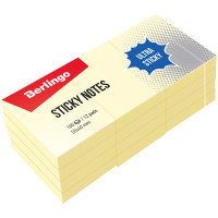 Самоклеящийся блок Berlingo 'Ultra Sticky', 50*40мм, 12 блоков по 100л, пастель, желтый