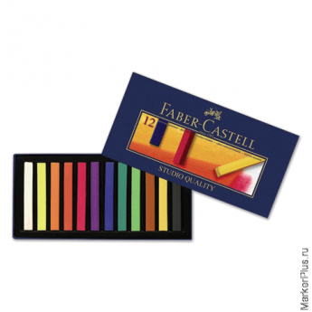 Пастель сухая художественная FABER-CASTELL 'Soft pastels', 12 цветов, квадратное сечение, 128312