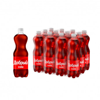 Напиток Добрый Cola газ. 1л ПЭТ 12шт/уп, комплект 12 шт