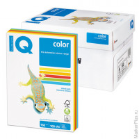 Бумага цветная IQ color, А4, 160 г/м2, 100 л. (5 цветов x 20 листов), микс интенсив, RB02