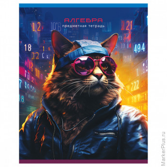 Тетрадь предметная 48л. BG "Мир будущего" - Алгебра, металлизированный картон