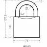 Замок навесной_УЗК АЛЛЮР ВС1Ч-375 5 кл. d=10мм