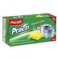 Губка для мытья посуды 3шт/уп. PACLAN, комплект 3 шт