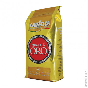 Кофе в зернах LAVAZZA (Лавацца) "Qualita Oro", натуральный, арабика 100%, 500 г, вакуумная упаковка,