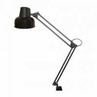 Светильник настольный 'Бета', на струбцине, лампа накаливания/люминесцентная/светодиодная, до 60 Вт, черный, высота 60 см, Е27