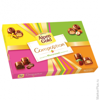 Конфеты шоколадные ALPEN GOLD "Composition", ассорти, 183 г, 21952