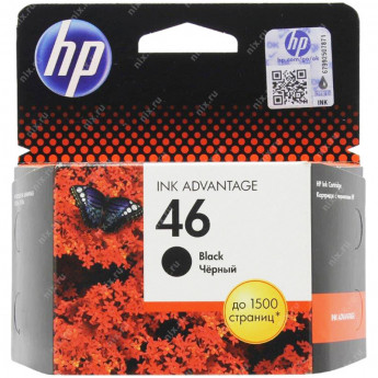 Картридж оригинальный HP CZ637AE (№46) черный для DeskJet Ink Advantage 2020hc Printer/2520hc AiO (1500стр)