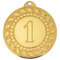 Медаль 1 место 45 мм золото DC#MK309a-G