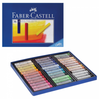 Пастель художественная FABER-CASTELL "Gofa", мягкая, 36 цветов, картонная коробка, 128336