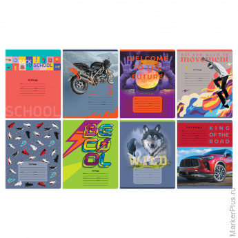 Тетрадь 12л., линия BG "Mix-8. Мальчики", эконом