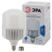 Лампа светодиодная ЭРА, 85 (650) Вт, цоколи E40/E27, колокол, нейтрал. бел., Т140-85W-4000-E27/E40