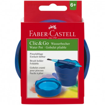 Стакан для воды Faber-Castell "Clic&Go", синий, 3 шт/в уп