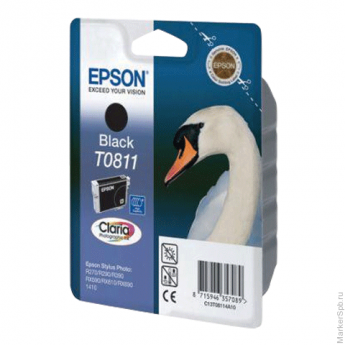 Картридж струйный EPSON (C13T11114A10) Stylus TX650/T50/R270/R390/RX590, черный, оригинальный