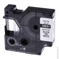 Картридж для принтеров этикеток DYMO Rhino, 6 мм х 1,5 м, термоусадочная трубка, черный шрифт, белая
