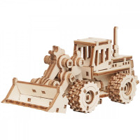 Конструктор деревянный ТРИ СОВЫ 'Трактор с ковшом', 12*4*5 см, 89 деталей, пакет с еврослотом
