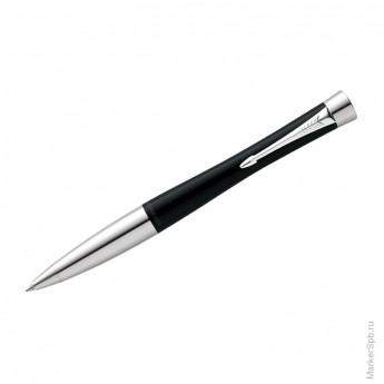 Ручка шариковая "Urban Fashion Black CT" синяя, 1,0мм, поворотный механизм, подар.уп.