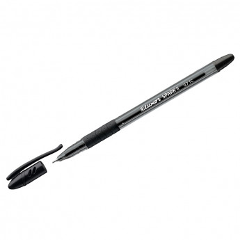 Ручка шариковая Luxor 'Spark II' черная, 0,7мм, грип, 12 шт/в уп