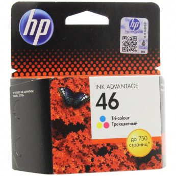 Картридж оригинальный HP CZ638AE (№46) трехцв. для DeskJet Ink Advantage 2020hc Printer/2520hc AiO (750стр)