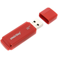 Память Smart Buy "Dock" 32GB, USB 2.0 Flash Drive, красный