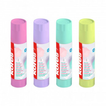 Клей-карандаш 20г Kores Pastel ассорти:розовый, желтый, фиолетовый ,мятный