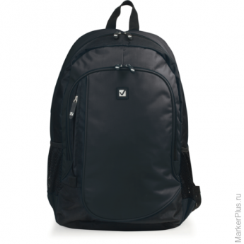 Рюкзак BRAUBERG B-TR1606 для старшеклассников/студентов, 22 л, черный, 'Навигатор', 30х17