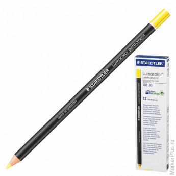 Маркер-карандаш сухой перманентный для любой поверхности, желтый, 4,5 мм, STAEDTLER (Штедлер), 108 20-1