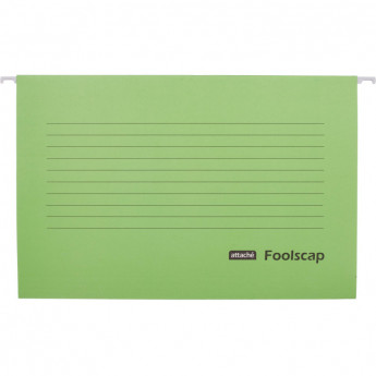 Папка подвесная Attache Foolscap, картон зеленый, до 200л., 5шт/уп, комплект 5 шт