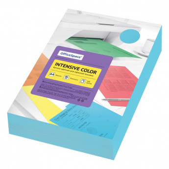 Бумага цветная OfficeSpace 'Intensive Color', А4, 80г/м2, 500л., (голубой)