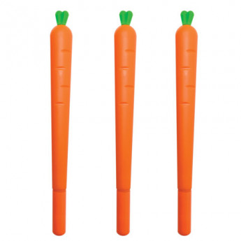 Ручка фигурная шариковая ЮНЛАНДИЯ 'Морковка', мягкий силиконовый корпус, СИНЯЯ, пишущий узел 0,7 мм, 143778